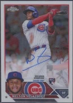 Nelson Velazquez #RA-NVE Baseball Cards 2023 Topps Chrome Rookie Autographs