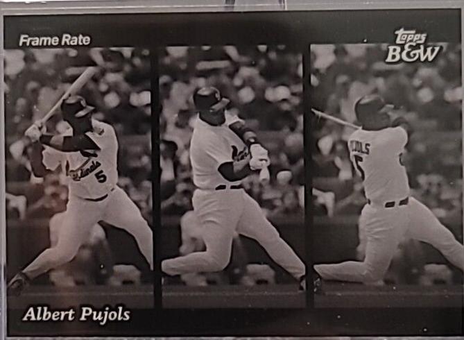 Albert Pujols #FR9 Baseball Cards 2023 Topps Black and White Frame Rate