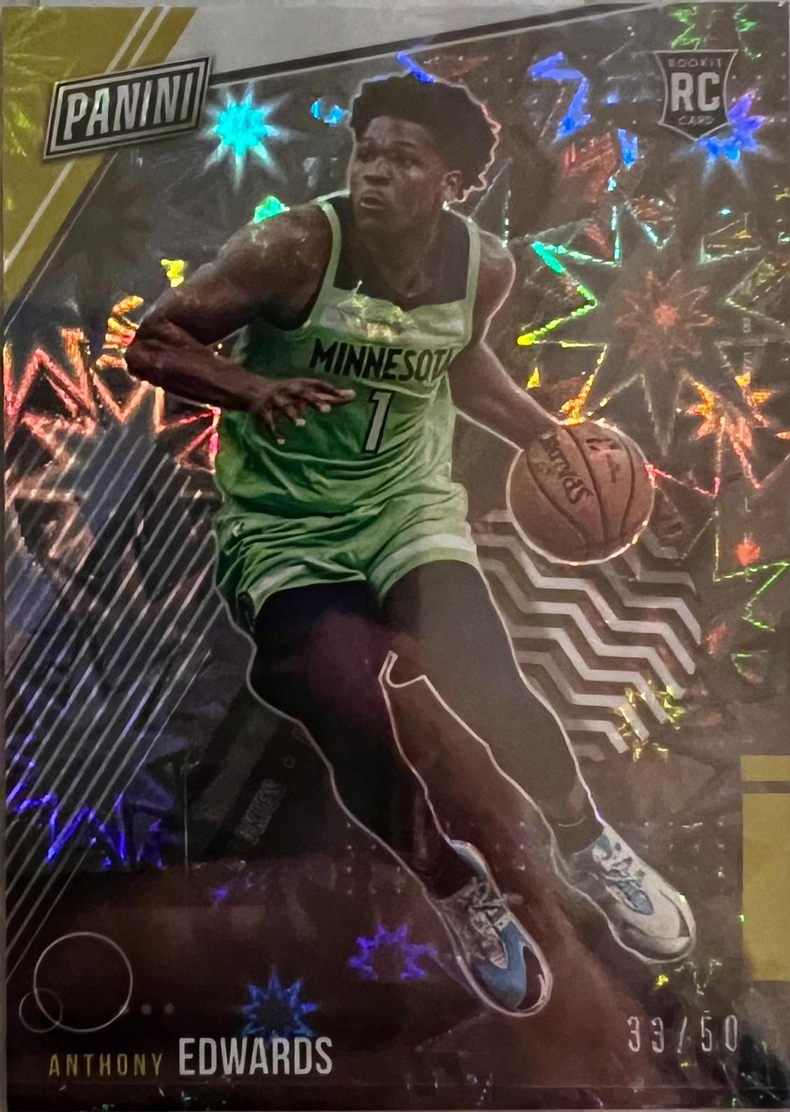 Anthony Edwards #AE Basketball Cards 2021 Panini Crown Royale Kaboom