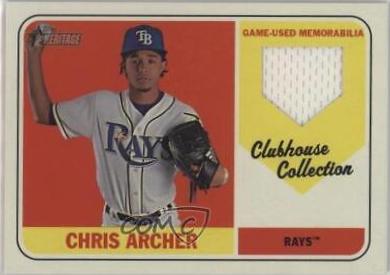 Chris Archer #CA Baseball Cards 2018 Topps Heritage Clubhouse Collection Relics