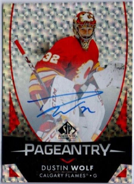 Dustin Wolf #P-77 Hockey Cards 2023 SP Authentic Pageantry Autograph
