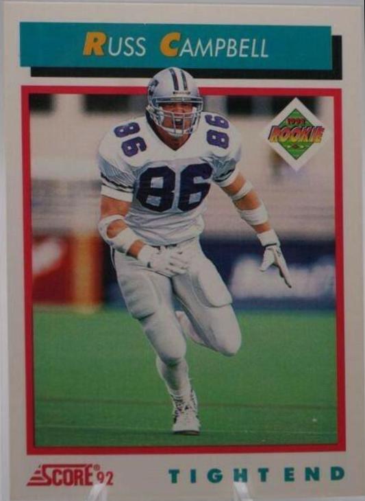 Russ Campbell #496 Football Cards 1992 Panini Score