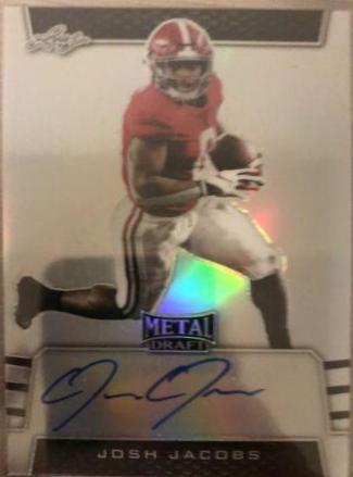 Josh Jacobs #BA-JJ3 2019 Leaf Metal Draft Autographs Football