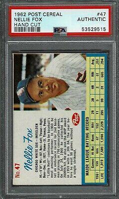 Nellie Fox #47 1962 Post Cereal Baseball