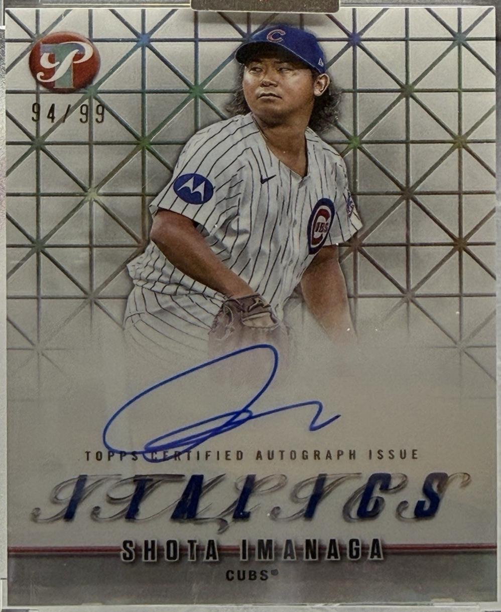 Shota Imanaga #I-SI 2025 Topps Pristine Italics Autograph Baseball