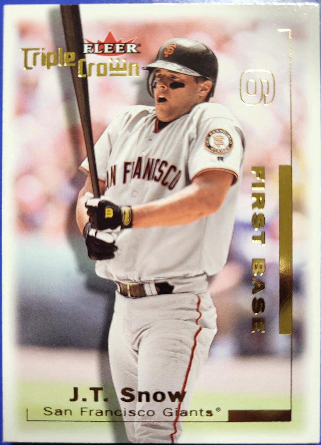 J.T. Snow #32 Baseball Cards 2001 Fleer Triple Crown