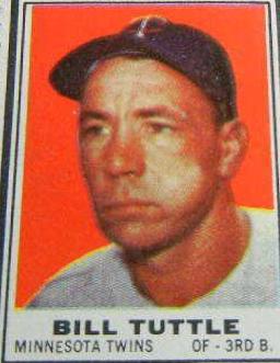 Bill Tuttle Baseball Cards 1962 Topps Stamps