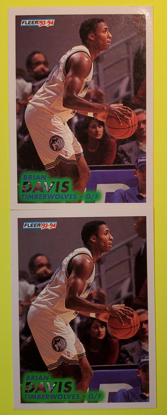 Brian Davis #326 Basketball Cards 1993 Fleer