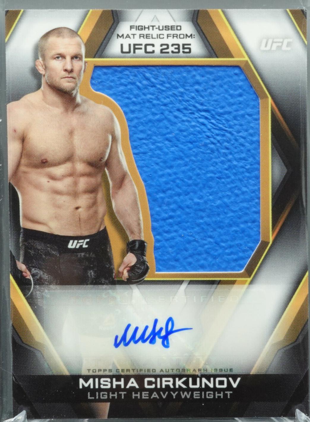 Misha Cirkunov #AJR-MC Ufc Cards 2020 Topps UFC Knockout Autograph Jumbo Fight Mat Relics