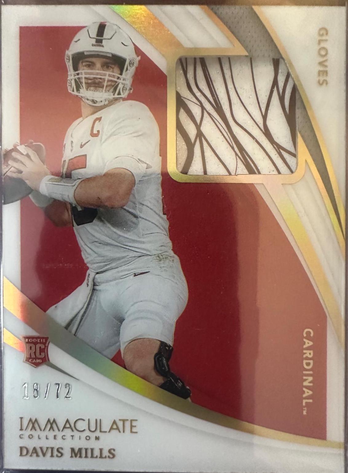 Davis Mills #GL-DM Football Cards 2021 Panini Immaculate Collegiate Gloves