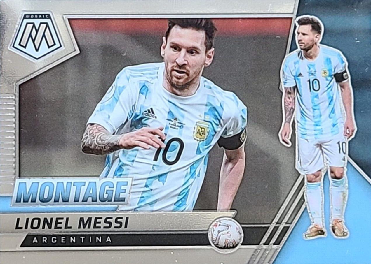 Lionel Messi #10 Soccer Cards 2021 Panini Mosaic Road to FIFA World Cup Montage