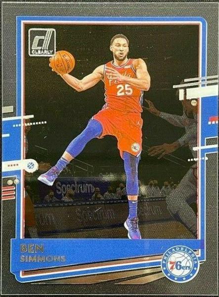 Ben Simmons #3 Basketball Cards 2020 Panini Clearly Donruss