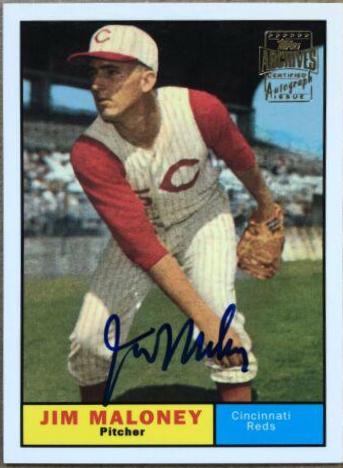 Jim Maloney #71 2001 Topps Archives Autographs Baseball