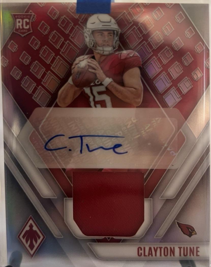 Clayton Tune #RAJ-CT 2023 Panini Phoenix Rps Rookie Autographs Jersey Football