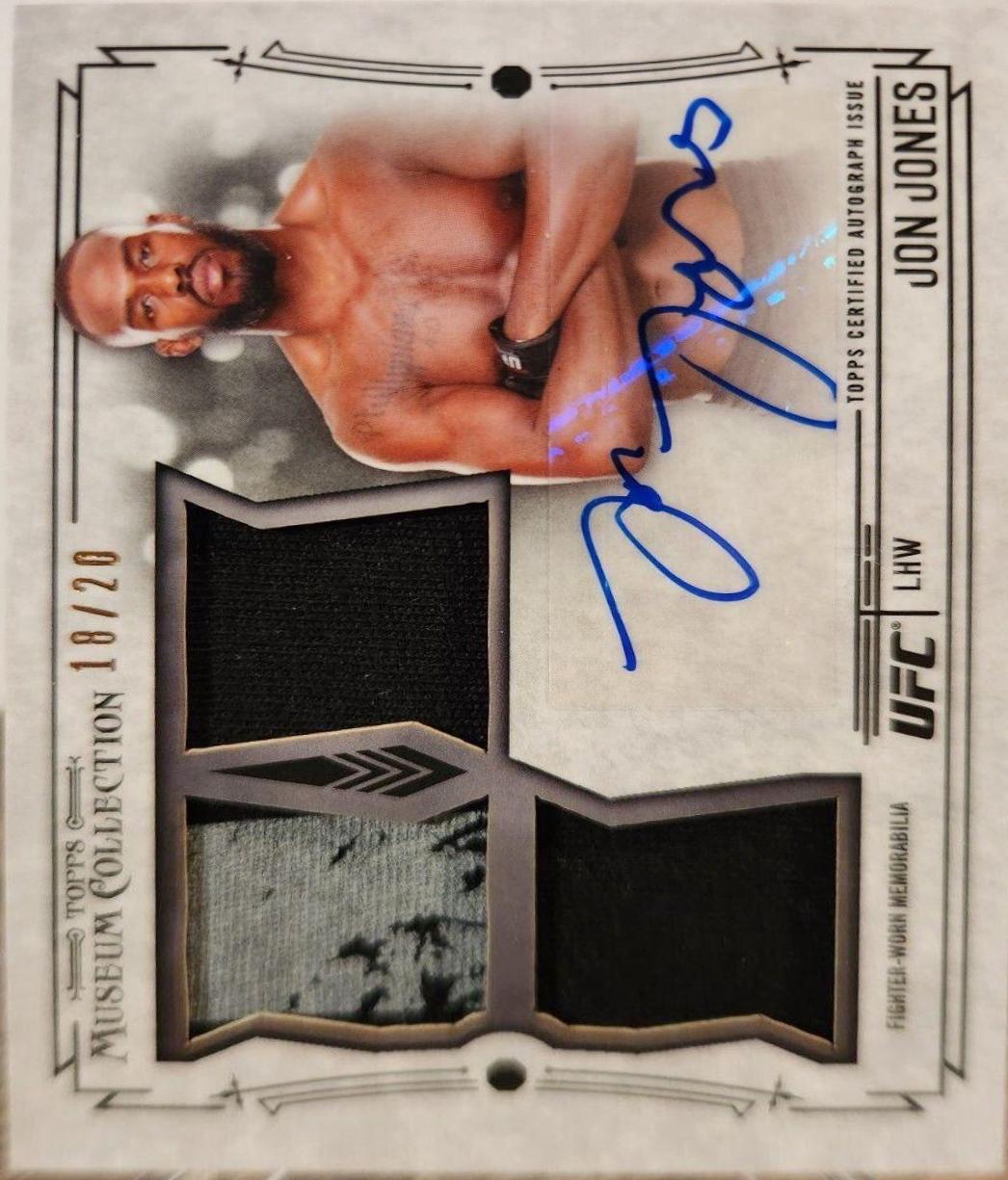 Jon Jones #SSAR-JJ Ufc Cards 2015 Topps UFC Knockout Museum Collection Significant Swatches Triple Autograph Relics