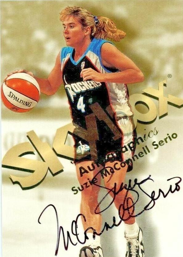 Suzie McConnell-Serio #5 Basketball Cards 1999 Hoops WNBA Autographics