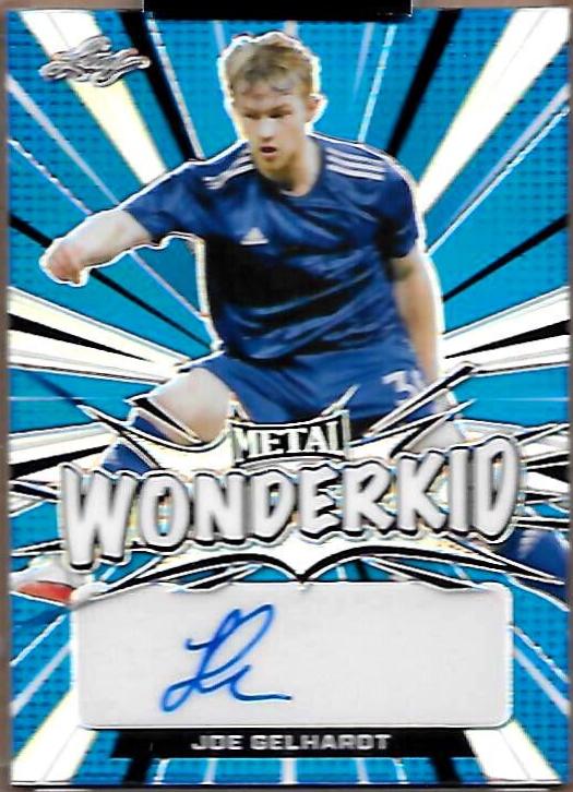 Joe Gelhardt #WK-JG3 2022 Leaf Metal Wonderkid Autographs Soccer
