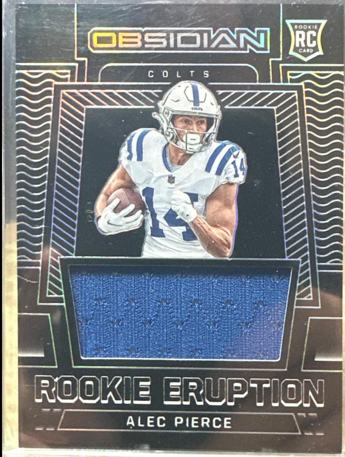 Alec Pierce #RE-API Football Cards 2022 Panini Obsidian Rookie Eruption