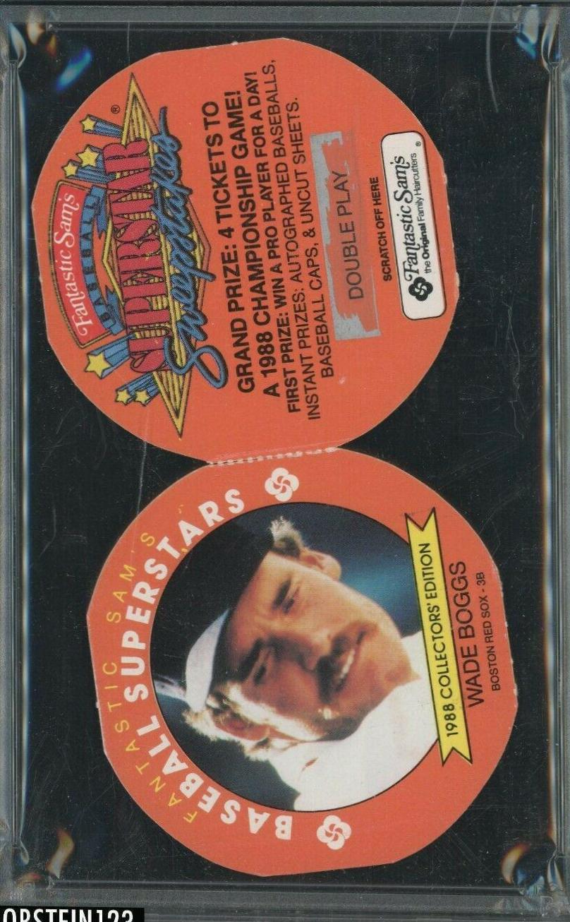 Wade Boggs #8 Baseball Cards 1988 Fantastic Sam's Discs