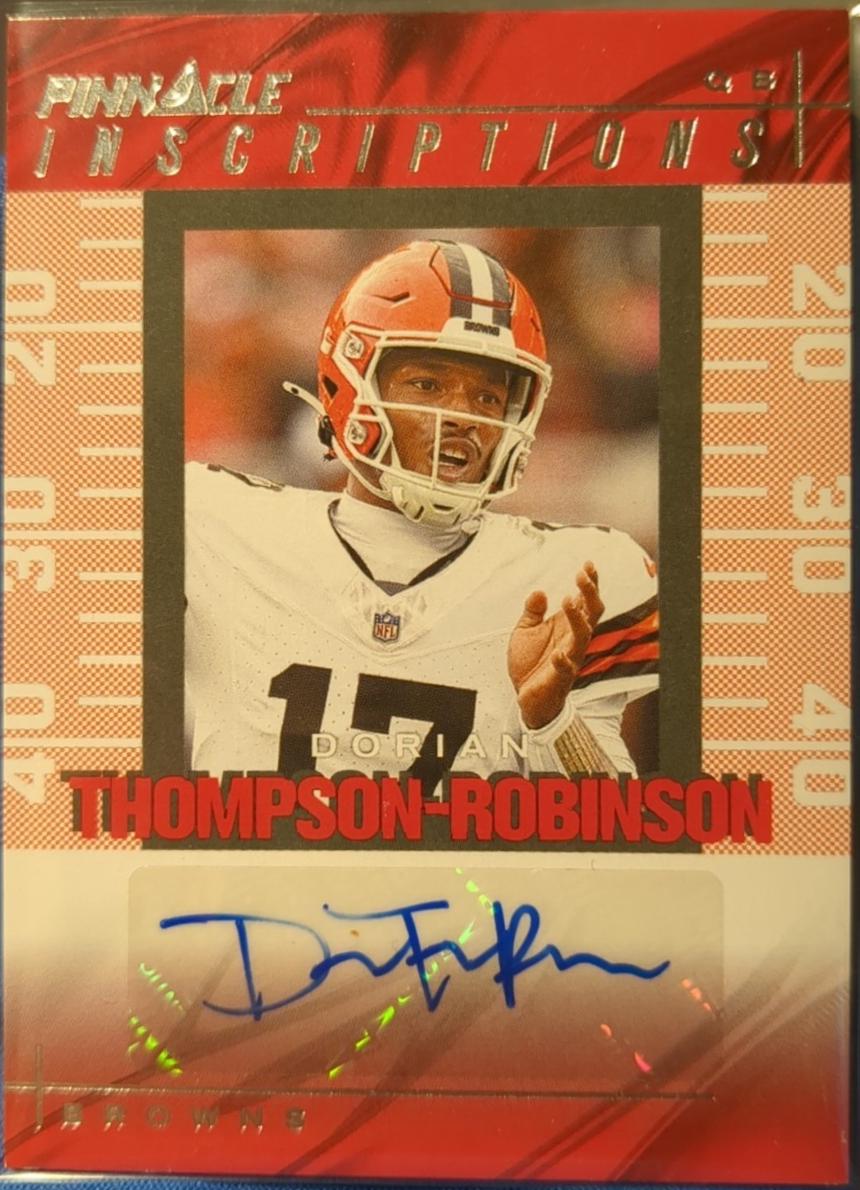 Dorian Thompson-Robinson #PI-DTR Football Cards 2024 Panini Encore Pinnacle Inscriptions