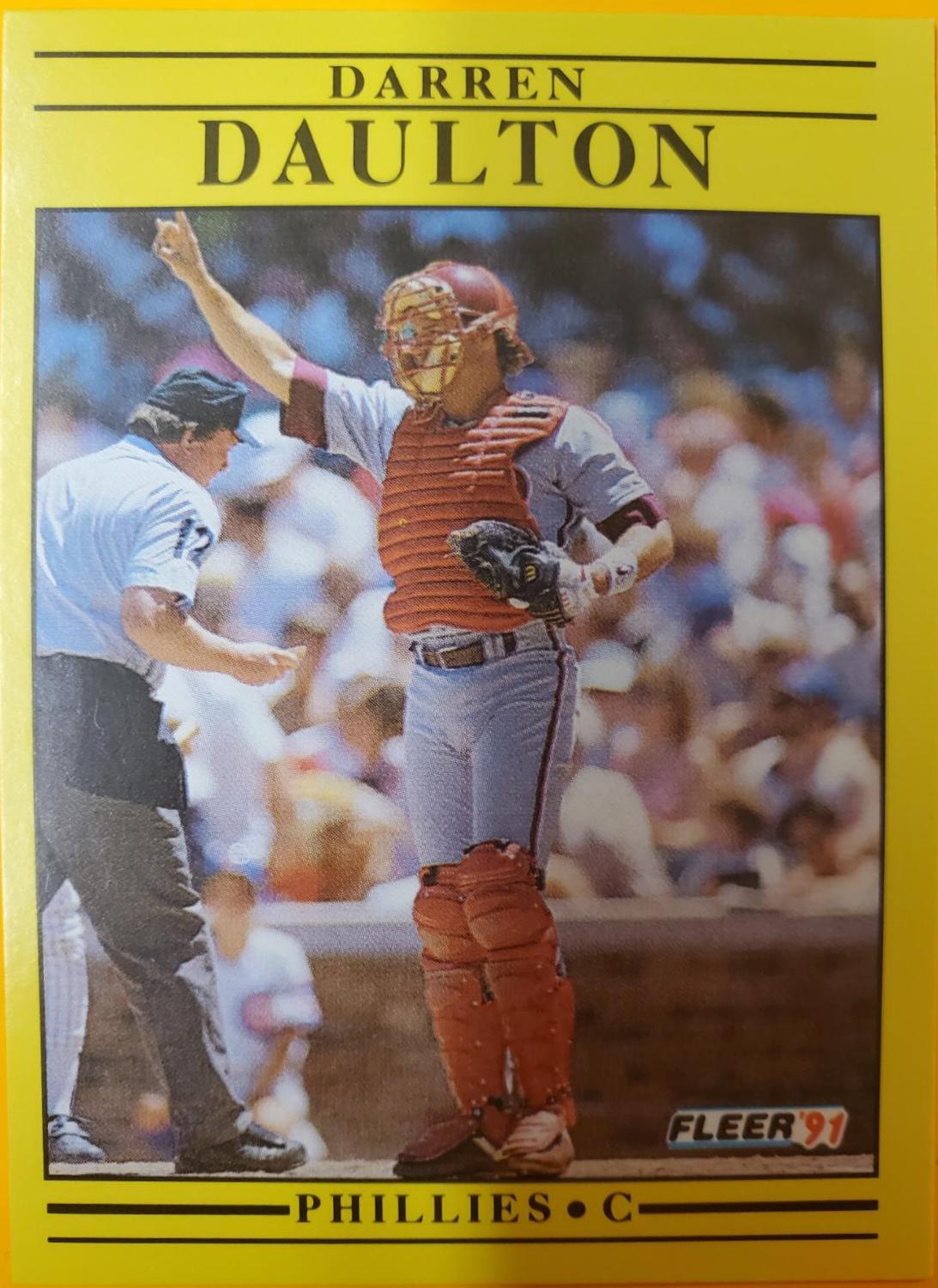 Darren Daulton #393 Baseball Cards 1991 Fleer