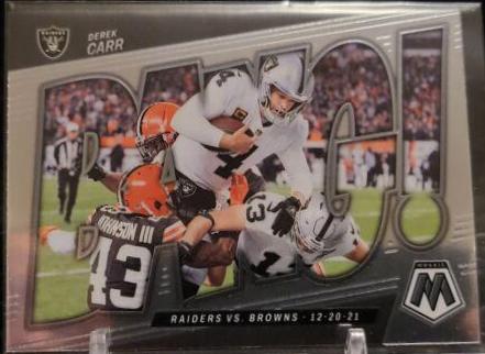 Derek Carr #B-14 Football Cards 2022 Panini Mosaic Bang