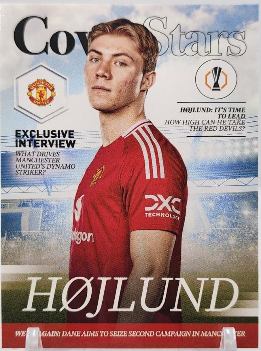 Rasmus Hojlund #CS-5 Soccer Cards 2024 Topps UEFA Cover Stars