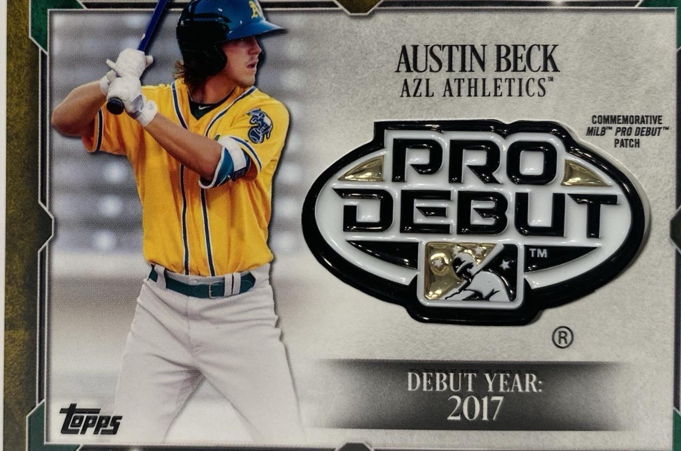 Austin Beck #DD-AB Baseball Cards 2018 Topps Pro Debut Distinguished Debut Manufactured Patch