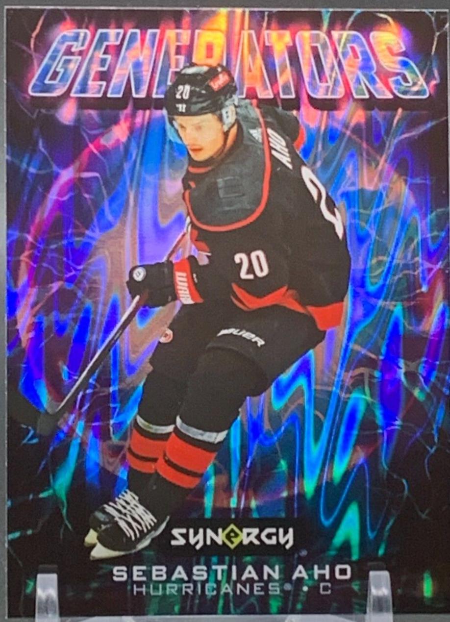 Sebastian Aho #G-3 Hockey Cards 2024 Upper Deck Synergy Generators