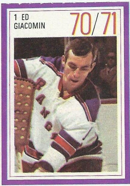 Ed Giacomin Hockey Cards 1970 Esso Power Players