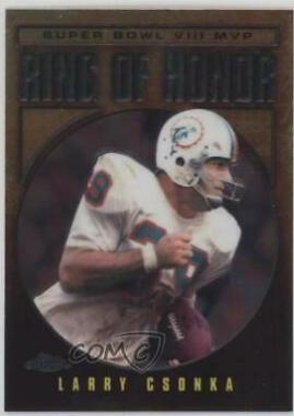 Larry Csonka #LC8 Football Cards 2002 Topps Chrome Ring of Honor