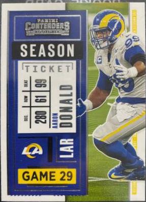 Aaron Donald #53 Football Cards 2020 Panini Contenders