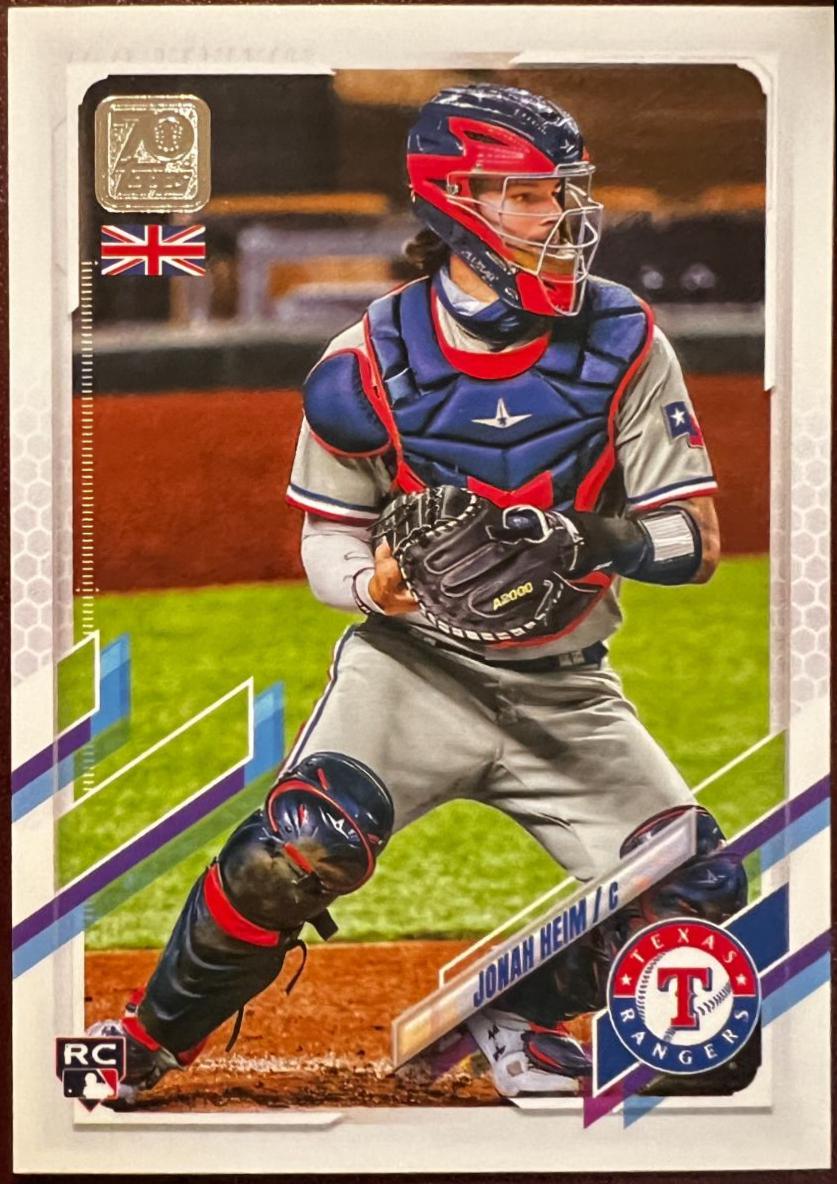 Jonah Heim #22 Baseball Cards 2021 Topps UK Edition