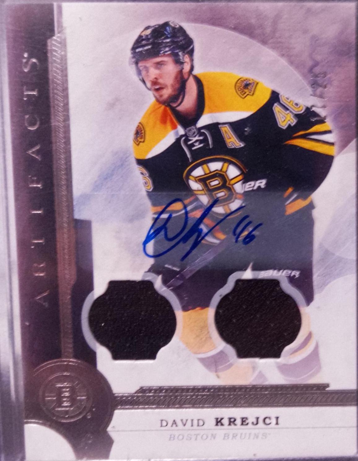 David Krejci #52 Hockey Cards 2016 Upper Deck Artifacts