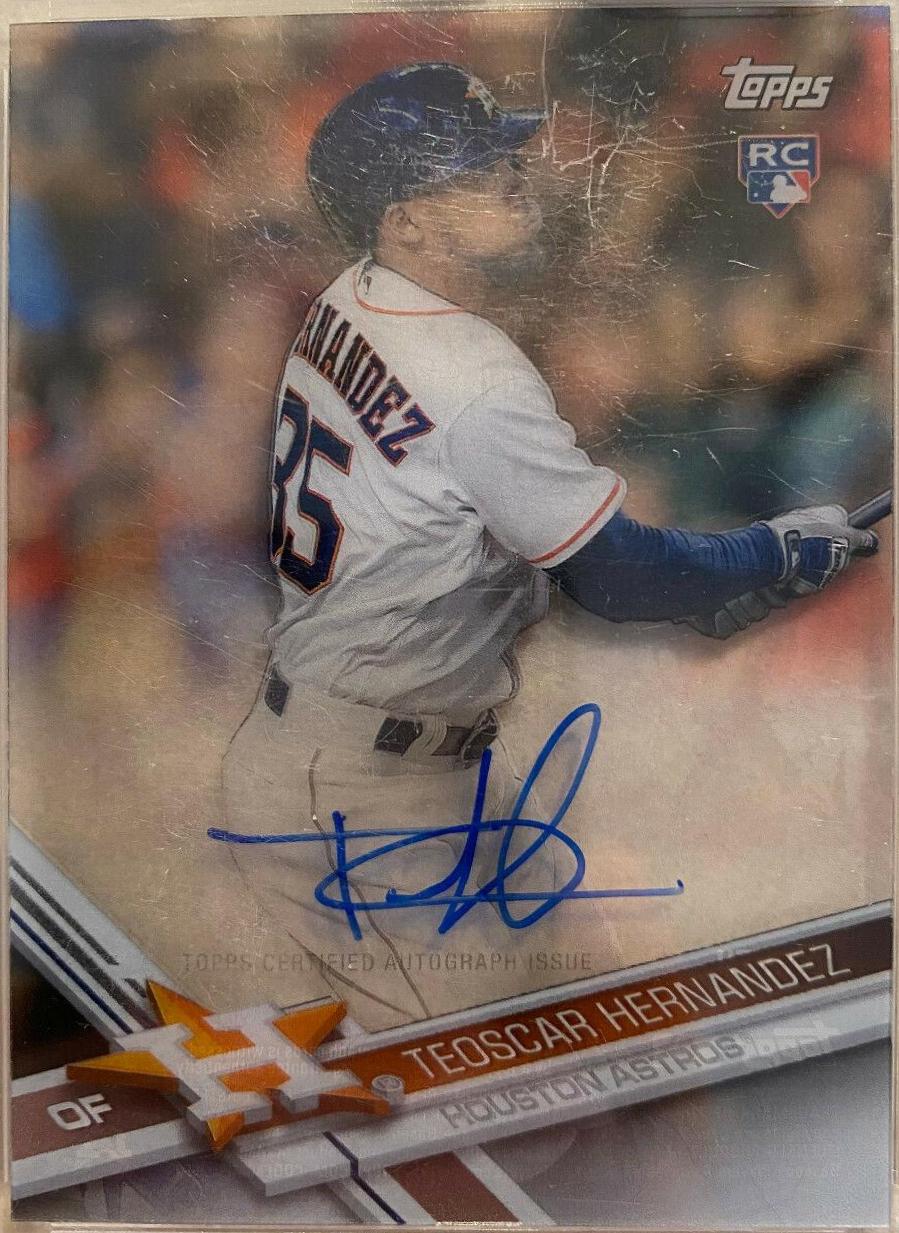 Teoscar Hernandez #CAAU-TH Baseball Cards 2017 Topps Clearly Authentic Autographs