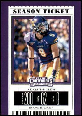 Adam Thielen #3 Football Cards 2019 Panini Contenders Draft Picks