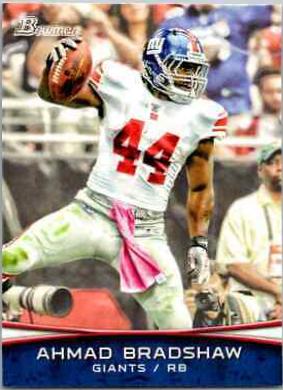 Ahmad Bradshaw #46 Football Cards 2012 Bowman