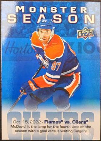Connor McDavid #MS-2 Hockey Cards 2023 Upper Deck Monster Season