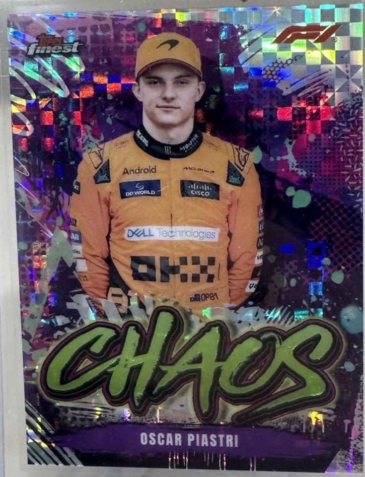 Oscar Piastri #CH-8 Racing Cards 2024 Topps Finest Formula 1 Chaos