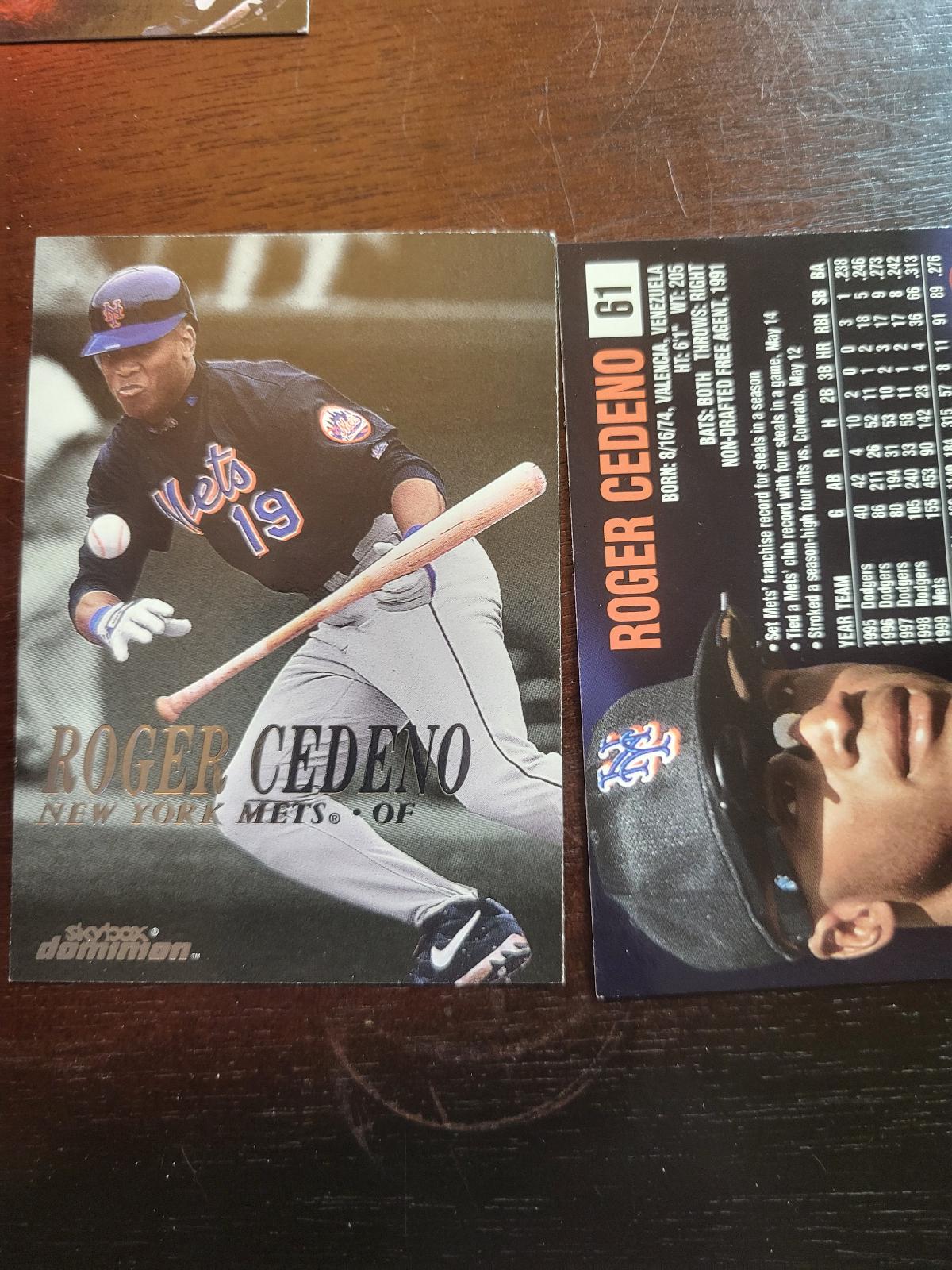Roger Cedeno #61 Baseball Cards 2000 Skybox Dominion