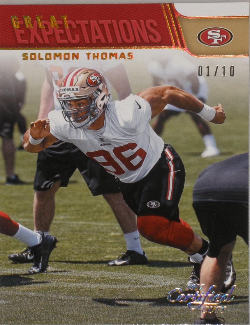 Solomon Thomas #17 2017 Panini Donruss Certified Cuts Great Expectations Football