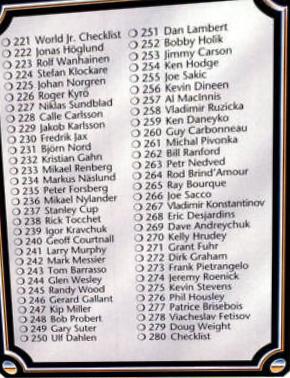 Checklist 281-330 #280 1992 Upper Deck Hockey