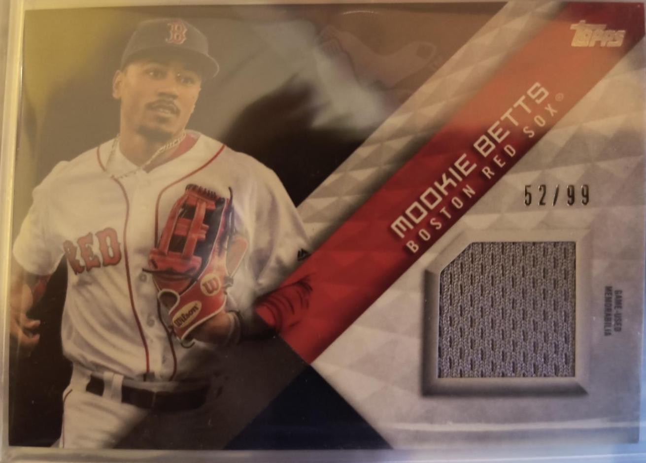 Mookie Betts #MLM-MB Baseball Cards 2018 Topps Major League Material Relic