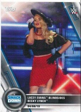 Lacey Evans Blindsides Becky Lynch #23 Wrestling Cards 2020 Topps WWE Women's Division