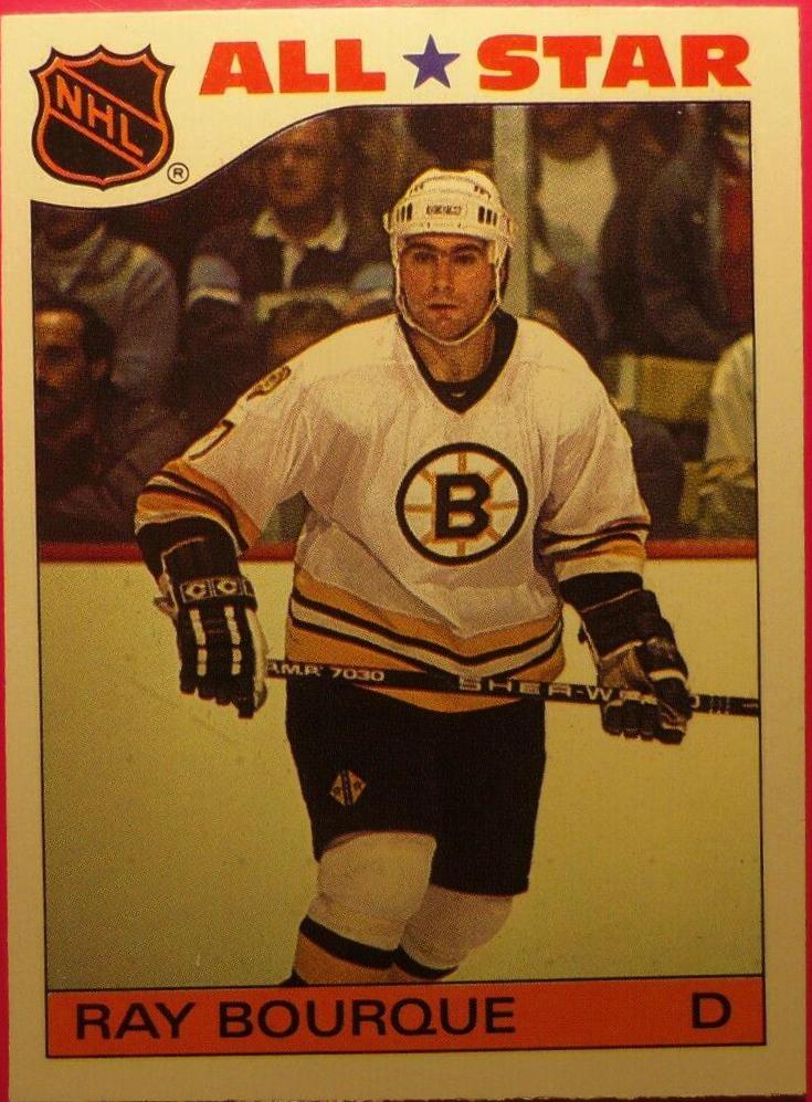Ray Bourque #5 Hockey Cards 1985 Topps Stickers