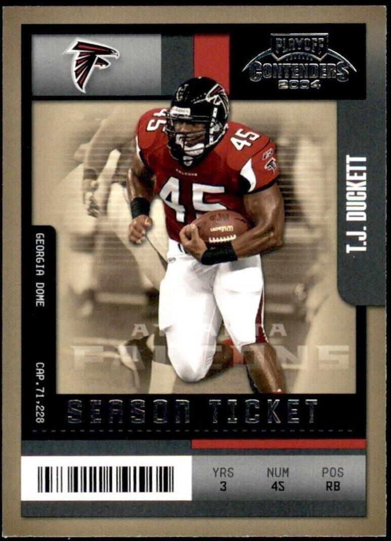 T.J. Duckett #6 Football Cards 2004 Playoff Contenders