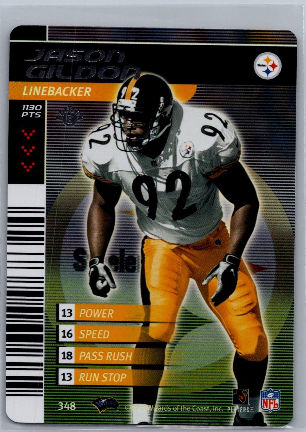 Jason Gildon #348 2001 NFL Showdown