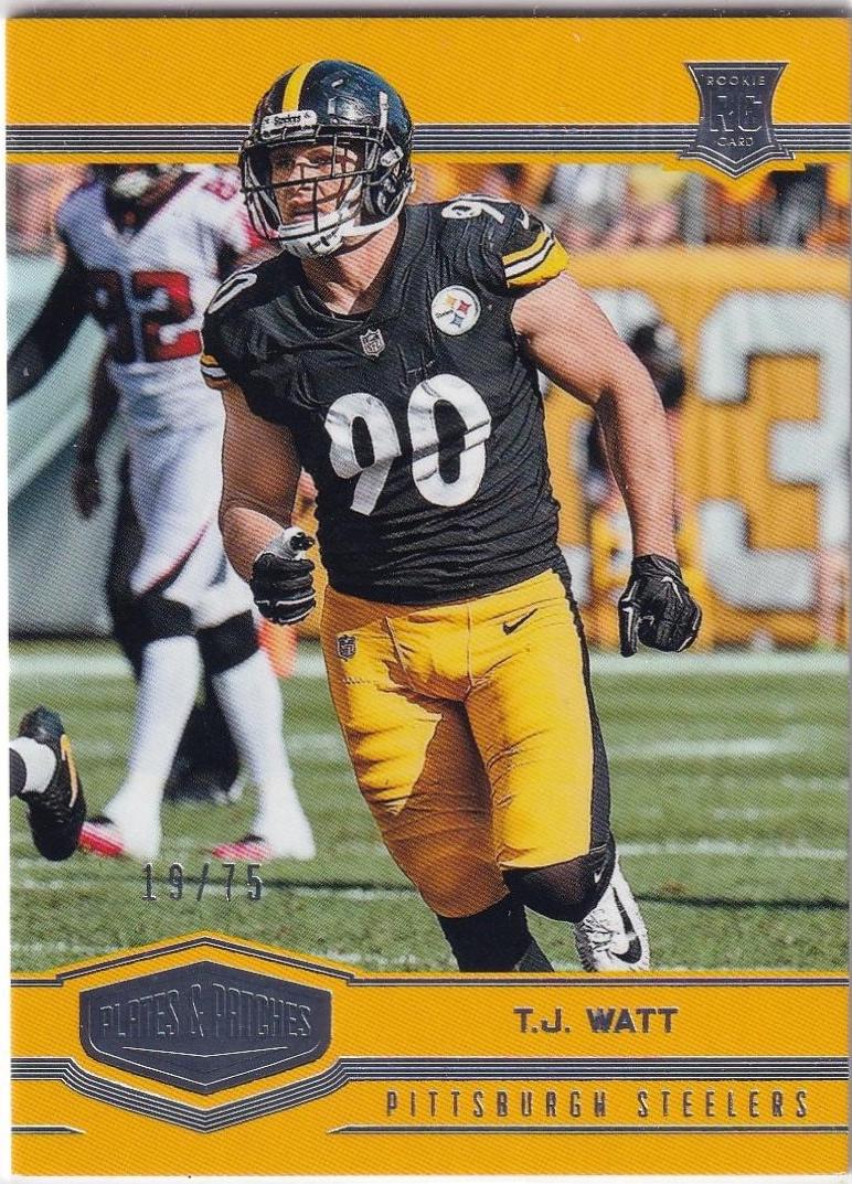 TJ Watt #188 Football Cards 2017 Panini Plates & Patches