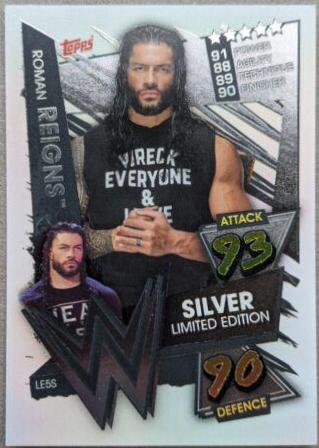 Roman Reigns #LE5S Wrestling Cards 2021 Topps Slam Attax WWE Limited Edition Silver