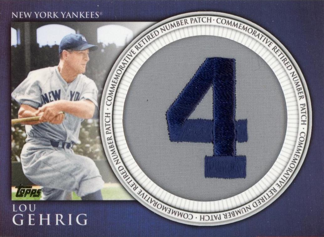 Lou Gehrig #RN-LG Baseball Cards 2012 Topps Retired Number Patches